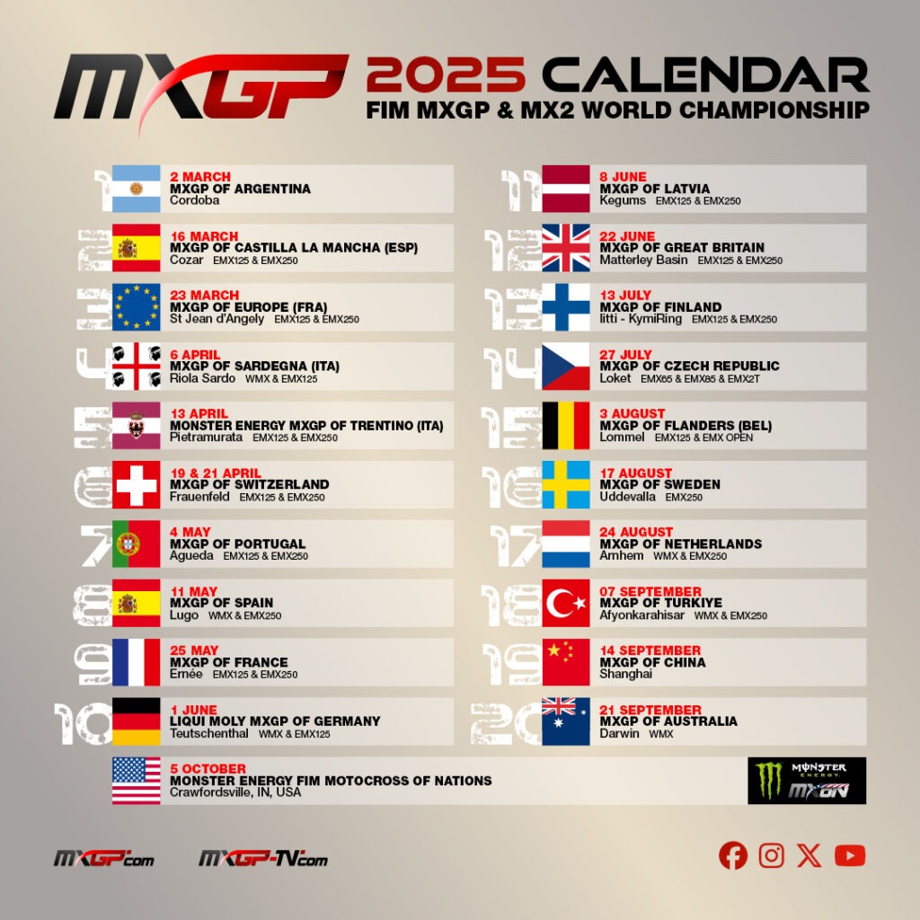 MXGP Calendar